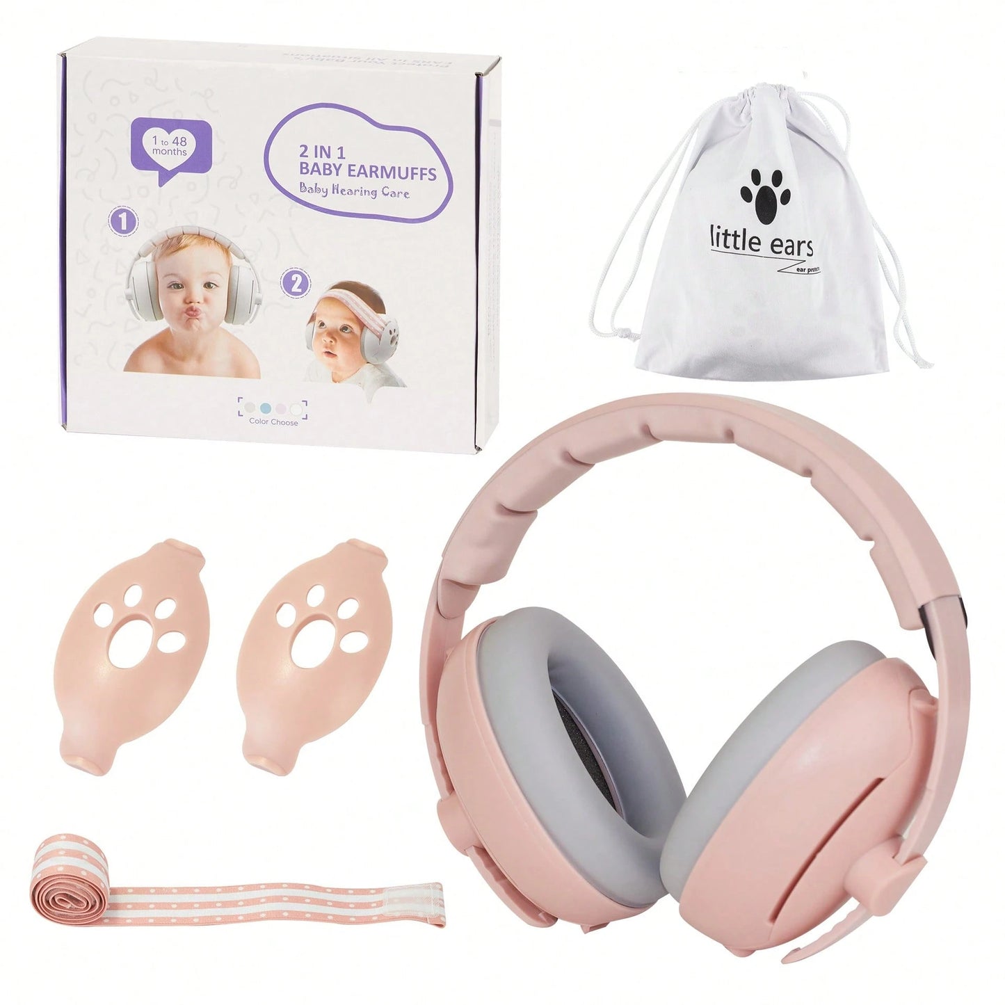 2 In 1 Baby Ear Protection For Babies And Toddlers Noise Reduction Earmuff Baby Headphones Against Hearing Damage Improves Sleep