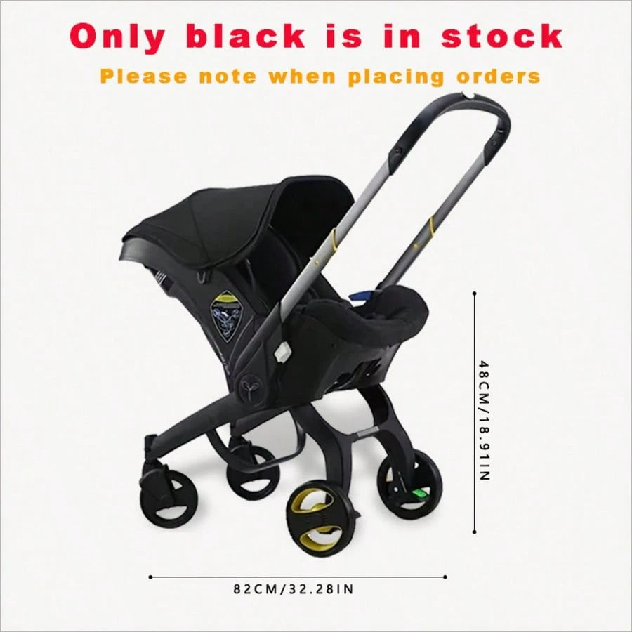 2-In-1 Travel Baby Stroller- Lightweight, Folds In One Click, Large Capacity Bottom Storage Basket, Anti-Slip Wheels, Convertible, For Toddlers