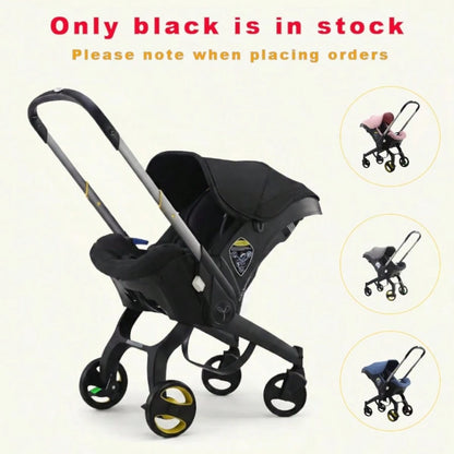 2-In-1 Travel Baby Stroller- Lightweight, Folds In One Click, Large Capacity Bottom Storage Basket, Anti-Slip Wheels, Convertible, For Toddlers