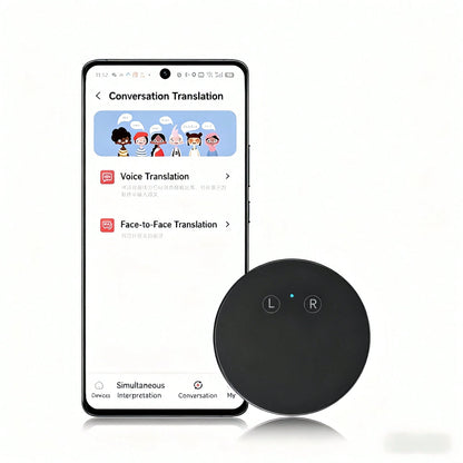 2 PACK Portable Language Translator Earpiece: Two-Way Instant Translation & App Connectivity