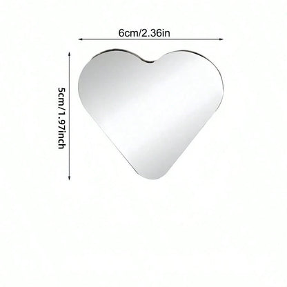 2 Packs Heart-Shaped Blind Spot Mirror For Cars, Frameless 360-Degree Wide-Angle Convex Mirror