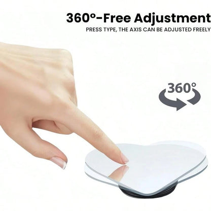 2 Packs Heart-Shaped Blind Spot Mirror For Cars, Frameless 360-Degree Wide-Angle Convex Mirror