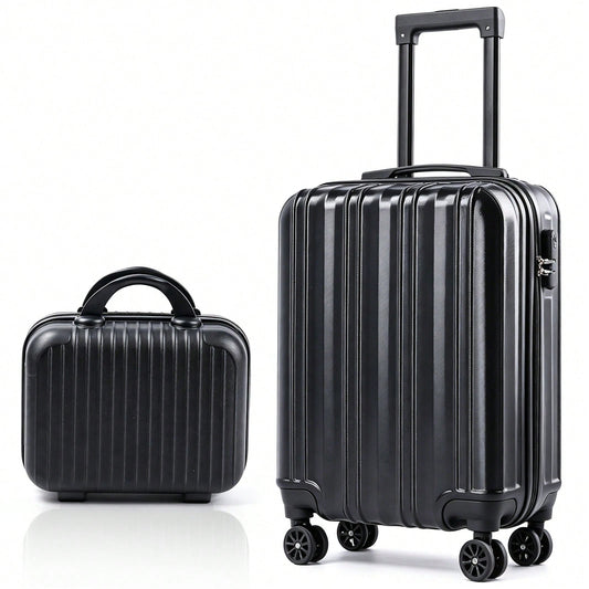 2 Pcs Carry On Luggage Sets With Spinner Wheels Lightweight Travel Suitcases PP Hardshell Carry-On 20 Inch & 14 Inch Luggage Case Luggage Suitcase Luggage With Wheels Carry On Suitcase Travel Luggage