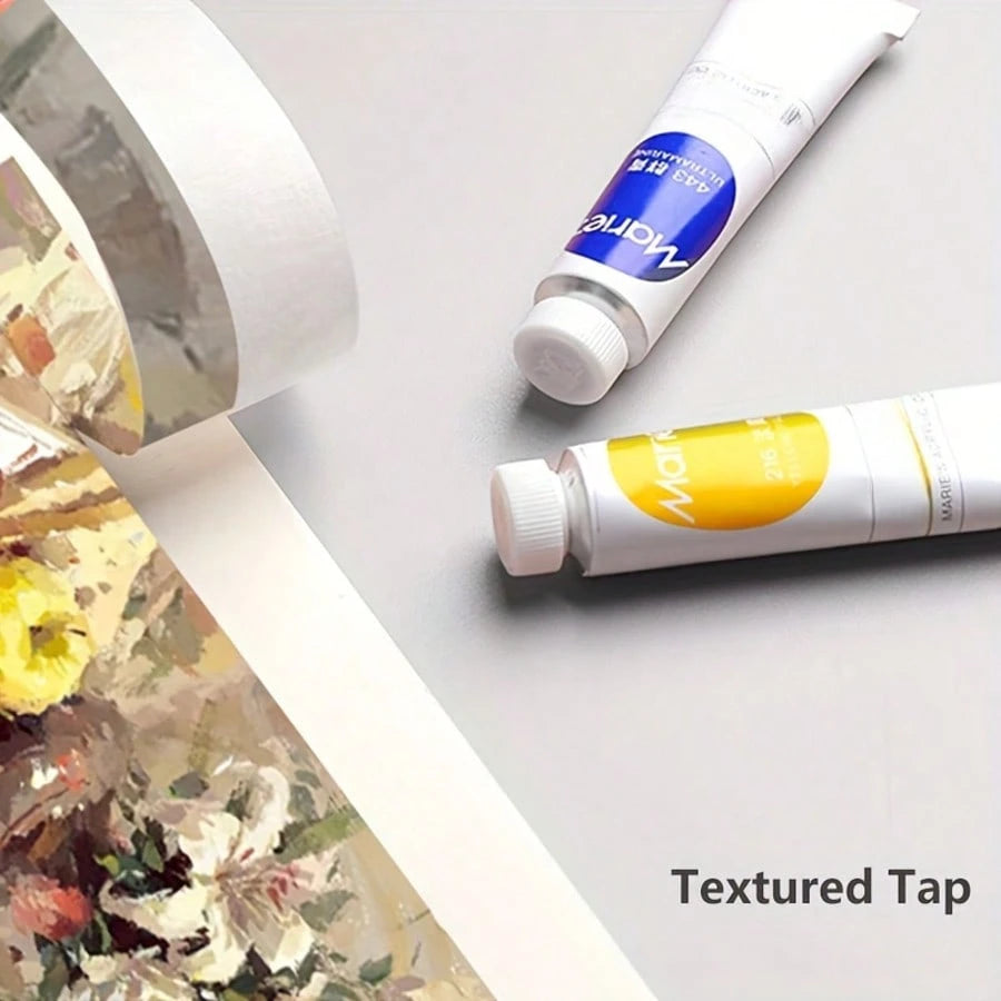 2 Rolls Professional Artist Tape- Acid-Free, Medium Adhesion, Strong Grip, Suitable For Painting, Sketching, Jewelry Making, First Day Of School