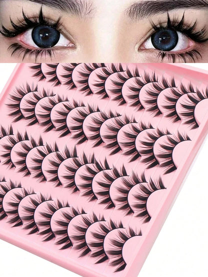20 Pairs Of Giant Demon Cartoon False Eyelashes, Natural Full False Eyelashes, Necessary Makeup Tools For Travel, Eye-Catching False Eyelashes, Suitable For Daily Use- Reusable, Eyelashes, False Eyel