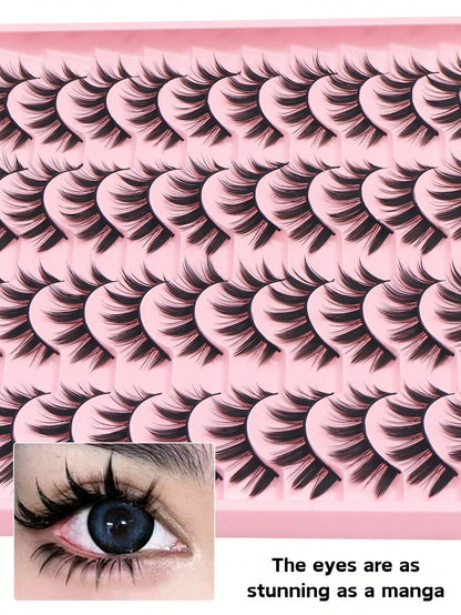 20 Pairs Of Giant Demon Cartoon False Eyelashes, Natural Full False Eyelashes, Necessary Makeup Tools For Travel, Eye-Catching False Eyelashes, Suitable For Daily Use- Reusable, Eyelashes, False Eyel