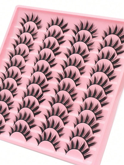 20 Pairs Of Giant Demon Cartoon False Eyelashes, Natural Full False Eyelashes, Necessary Makeup Tools For Travel, Eye-Catching False Eyelashes, Suitable For Daily Use- Reusable, Eyelashes, False Eyel