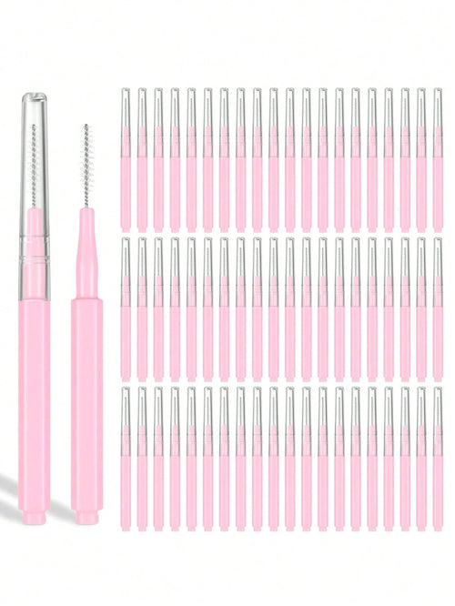 200/100/50/20/5-Piece Mini Eyeshadow Brushes With Lids, Suitable For Shaping, Filling Eyebrows, Eyelash Perming And Coloring, As Well As Combing Eyebrows And Eyelashes. They Can Also Be Used As Eyesha