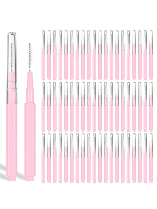 200/100/50/20/5-Piece Mini Eyeshadow Brushes With Lids, Suitable For Shaping, Filling Eyebrows, Eyelash Perming And Coloring, As Well As Combing Eyebrows And Eyelashes. They Can Also Be Used As Eyesha