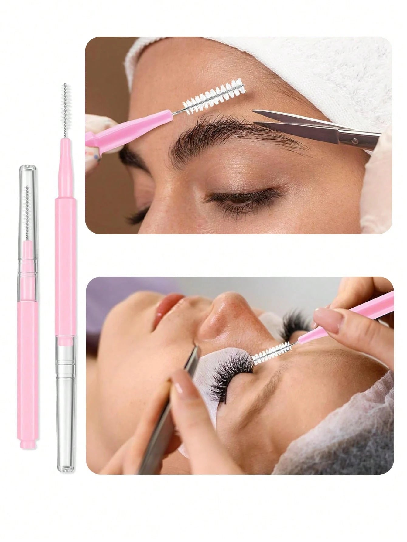 200/100/50/20/5-Piece Mini Eyeshadow Brushes With Lids, Suitable For Shaping, Filling Eyebrows, Eyelash Perming And Coloring, As Well As Combing Eyebrows And Eyelashes. They Can Also Be Used As Eyesha