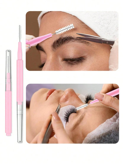200/100/50/20/5-Piece Mini Eyeshadow Brushes With Lids, Suitable For Shaping, Filling Eyebrows, Eyelash Perming And Coloring, As Well As Combing Eyebrows And Eyelashes. They Can Also Be Used As Eyesha