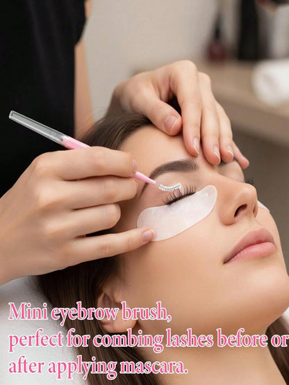 200/100/50/20/5-Piece Mini Eyeshadow Brushes With Lids, Suitable For Shaping, Filling Eyebrows, Eyelash Perming And Coloring, As Well As Combing Eyebrows And Eyelashes. They Can Also Be Used As Eyesha
