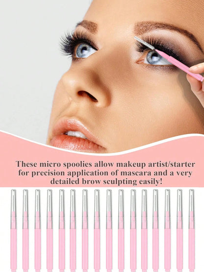 200/100/50/20/5-Piece Mini Eyeshadow Brushes With Lids, Suitable For Shaping, Filling Eyebrows, Eyelash Perming And Coloring, As Well As Combing Eyebrows And Eyelashes. They Can Also Be Used As Eyesha