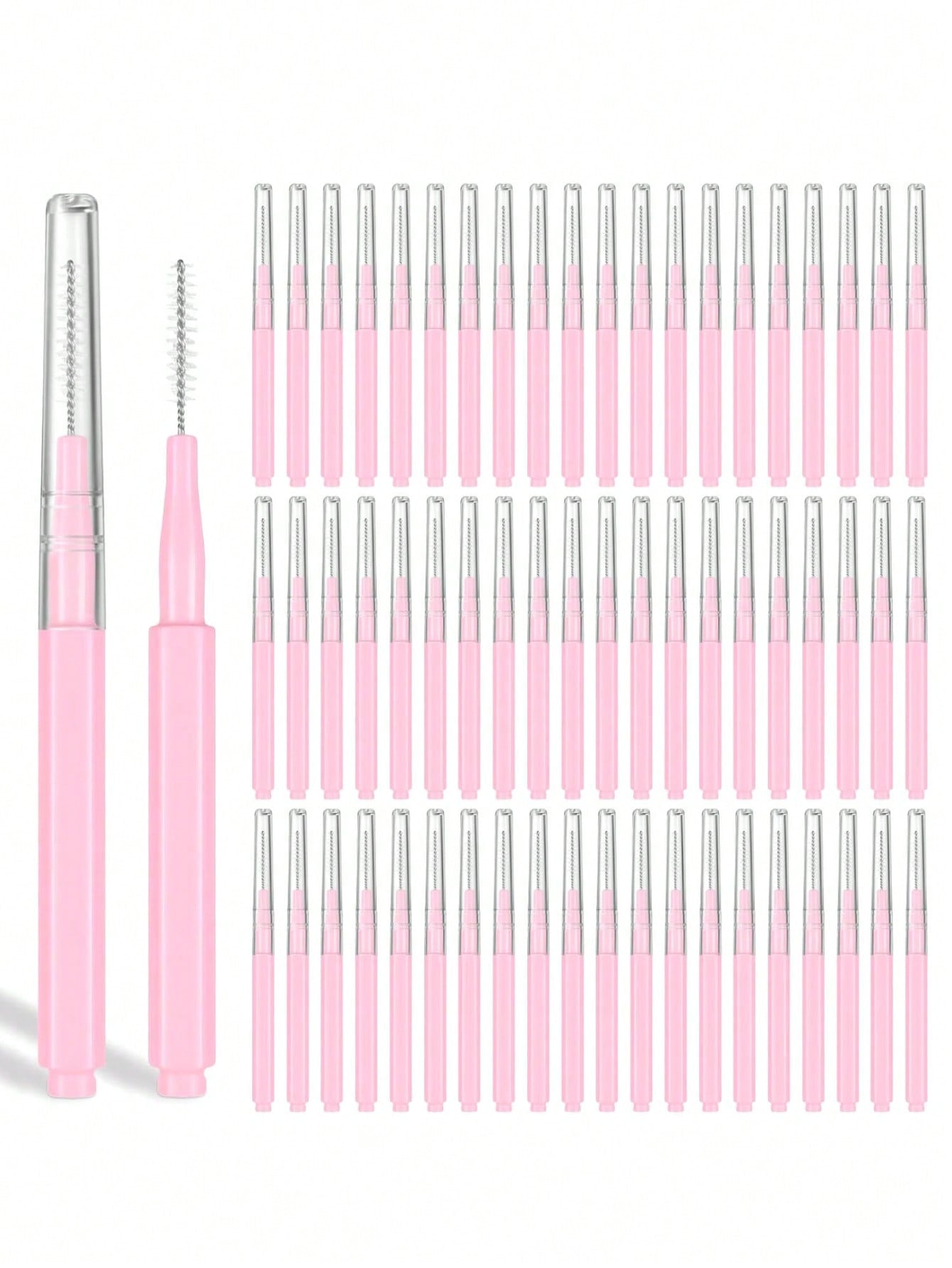 200/100/50/20/5-Piece Mini Eyeshadow Brushes With Lids, Suitable For Shaping, Filling Eyebrows, Eyelash Perming And Coloring, As Well As Combing Eyebrows And Eyelashes. They Can Also Be Used As Eyesha