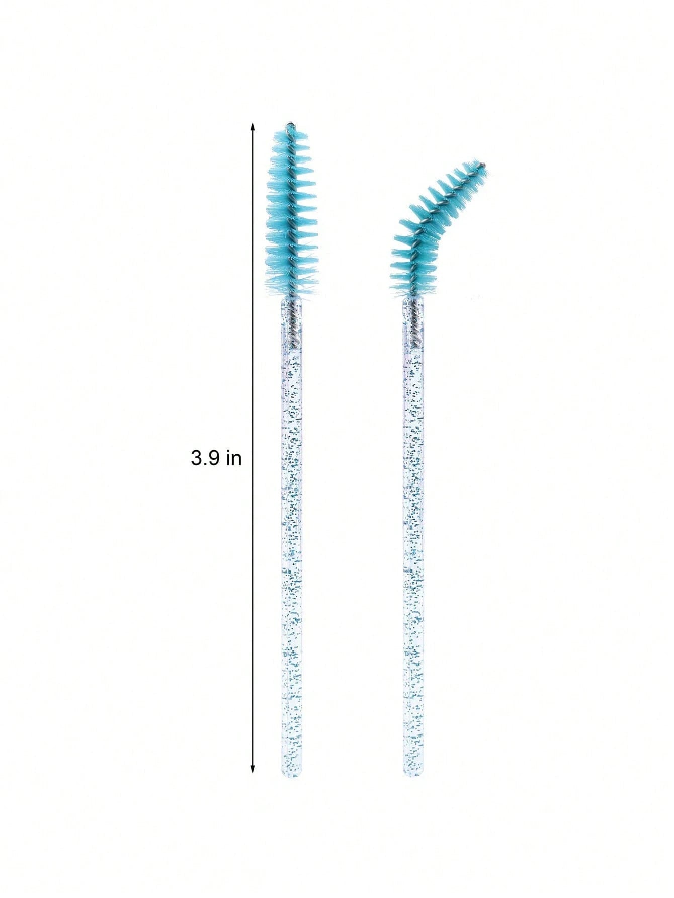 200pcs/100pcs/50pcs/10pcs Eyebrow Brush Mascara Brush Head, Suitable For Eyebrow/Eyelash Extension, Back To School, Eye Makeup Tool, Light Blue