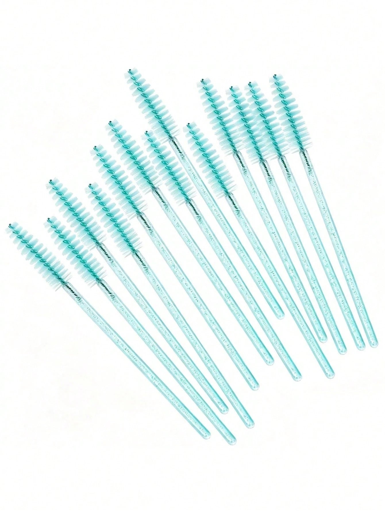 200pcs/100pcs/50pcs/10pcs Eyebrow Brush Mascara Brush Head, Suitable For Eyebrow/Eyelash Extension, Back To School, Eye Makeup Tool, Light Blue