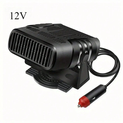 200W Car Heater, 12V/24V Portable Windshield Defroster With Heating/Cooling Fan And Plug In Cigarette Lighter Fast Heating Defrost Defogger With Ergonomic Handheld Design For All Kinds Of Cars (Black)