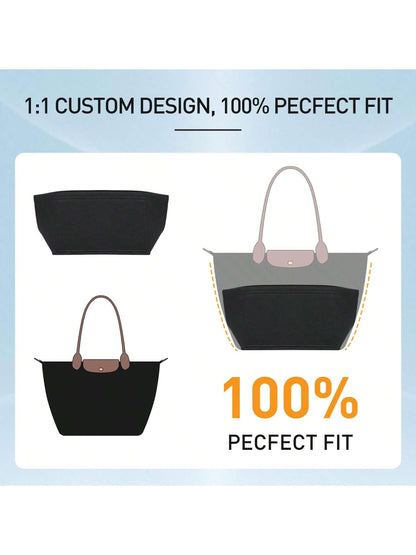 2025 Le Tote Bag Organizer Insert, Multi-Pocket Felt Handbag Organizer Bag With Zipper, Cup Holder, Travel Essential