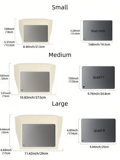 2025 Le Tote Bag Organizer Insert, Multi-Pocket Felt Handbag Organizer Bag With Zipper, Cup Holder, Travel Essential