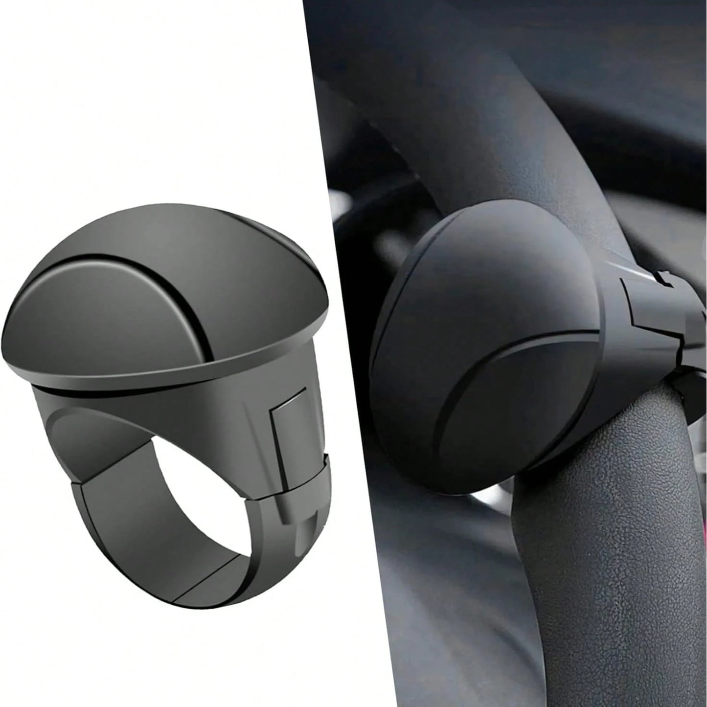 2026 Latest Portable Easy-Grip Silicone Steering Wheel Booster- 360° Rotating Design, Non-Slip Single-Handed Operation, Perfectly Fits All Vehicle Models, Fashionable Black Appearance! This Steering