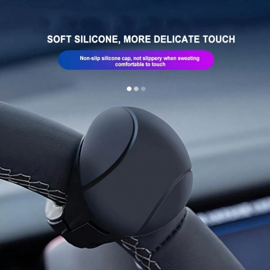 2026 Latest Portable Easy-Grip Silicone Steering Wheel Booster- 360° Rotating Design, Non-Slip Single-Handed Operation, Perfectly Fits All Vehicle Models, Fashionable Black Appearance! This Steering