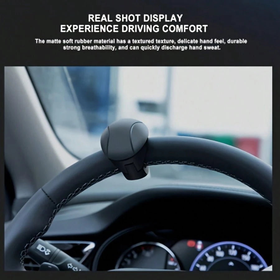 2026 Latest Portable Easy-Grip Silicone Steering Wheel Booster- 360° Rotating Design, Non-Slip Single-Handed Operation, Perfectly Fits All Vehicle Models, Fashionable Black Appearance! This Steering