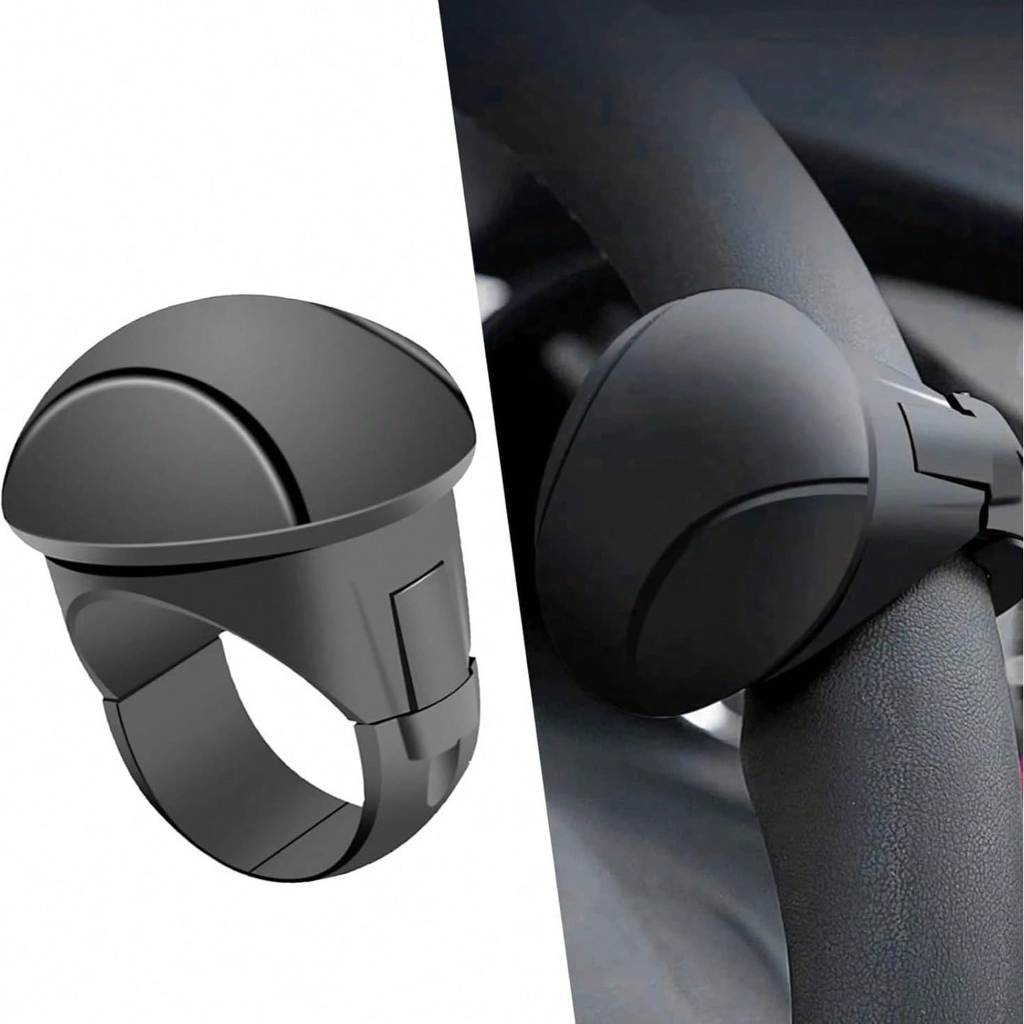 2026 Latest Portable Easy-Grip Silicone Steering Wheel Booster- 360° Rotating Design, Non-Slip Single-Handed Operation, Perfectly Fits All Vehicle Models, Fashionable Black Appearance! This Steering