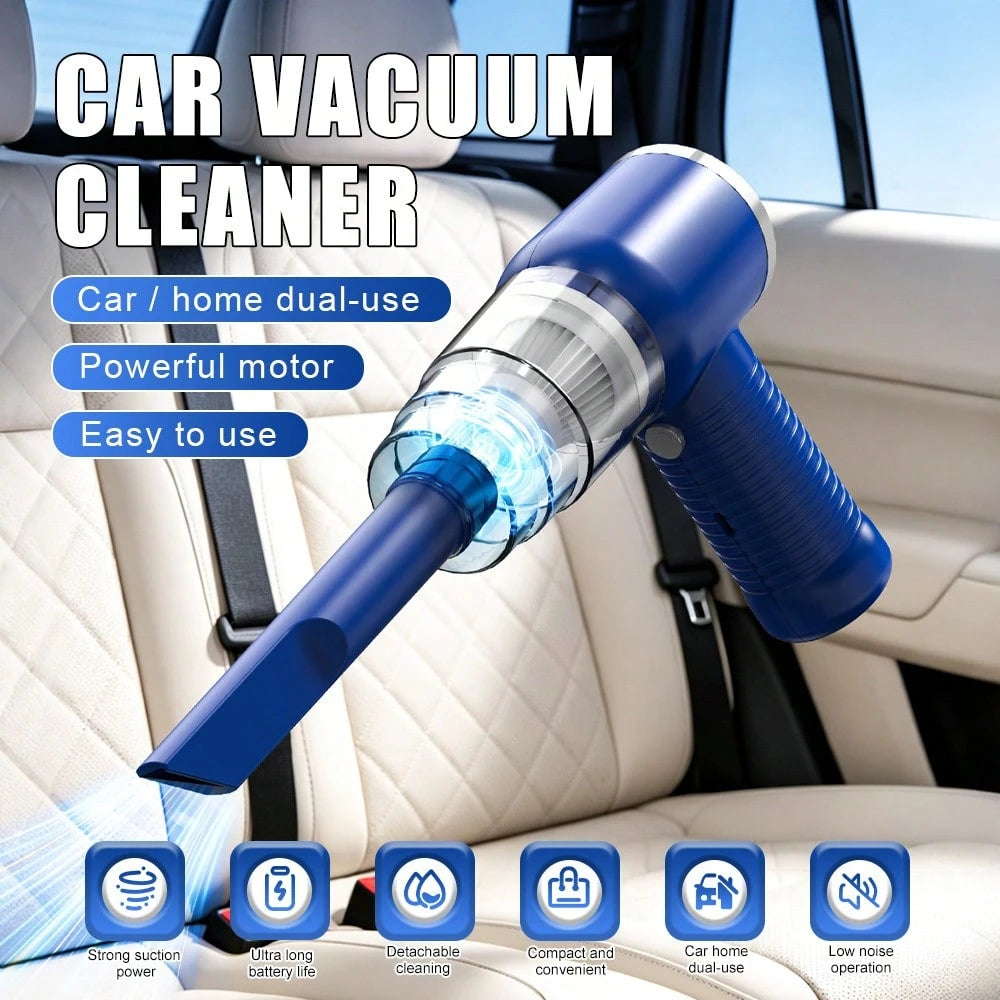 2026 New 4500Pa High Suction Anti-Tangling Handheld Mini Vacuum, 2-In-1 Blow & Suction Design, Type-C Fast Charge Washable Dual Filter For Home Office Keyboard, Pet Fur, Car Interior Gap Cleaning, Roa