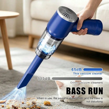 2026 New 4500Pa High Suction Anti-Tangling Handheld Mini Vacuum, 2-In-1 Blow & Suction Design, Type-C Fast Charge Washable Dual Filter For Home Office Keyboard, Pet Fur, Car Interior Gap Cleaning, Roa