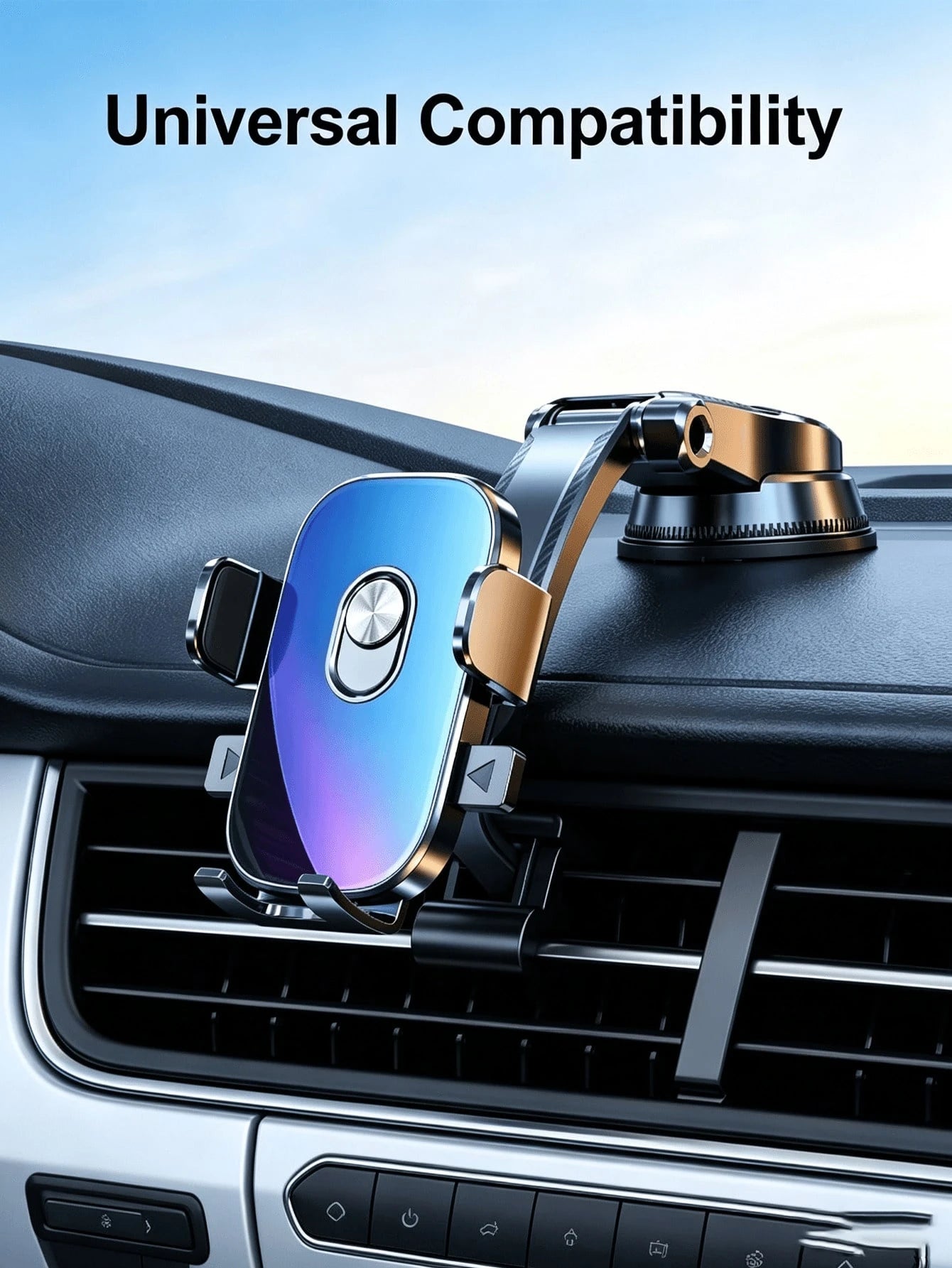 2026 New Car Phone Holder, Hands-Free GPS Navigation Mount, Suitable For Dashboard Air Vents, Universal Phone Holder, Compatible With All Phones