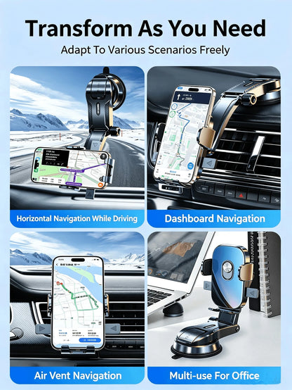 2026 New Car Phone Holder, Hands-Free GPS Navigation Mount, Suitable For Dashboard Air Vents, Universal Phone Holder, Compatible With All Phones