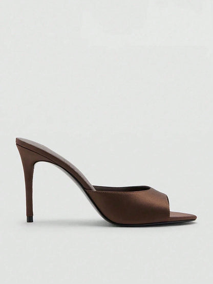2026 Spring/Summer New Women's Shoes, Mule Style Mid/Low Heel Sandals,Stiletto Heels