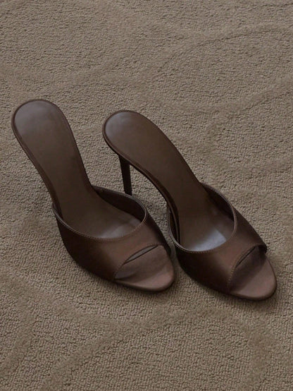 2026 Spring/Summer New Women's Shoes, Mule Style Mid/Low Heel Sandals,Stiletto Heels