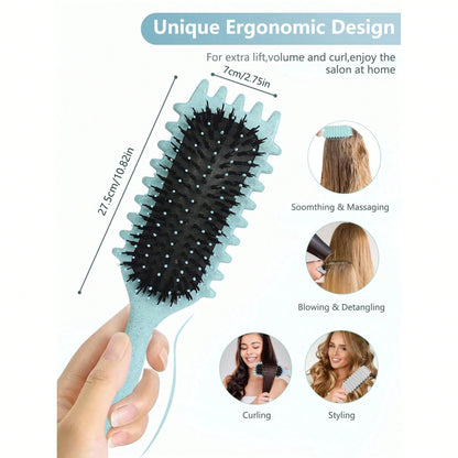 2035Brush Curling Hair Brush- Defines Curls, Waves And Ringlets, Reduces Frizz, Shapes And Sets Wet Hairstyles, Suitable For Women And Men, Valentine's Day Gift