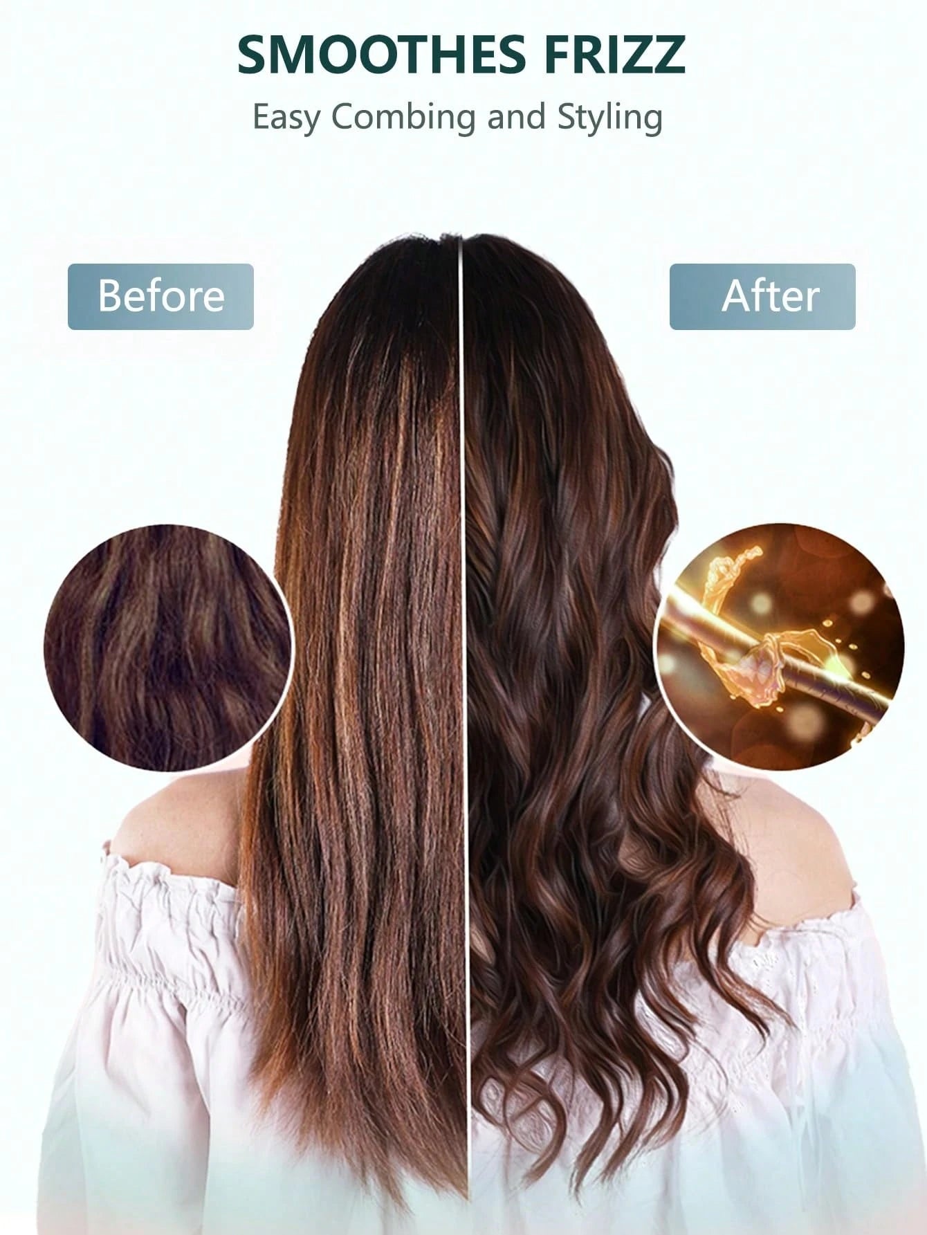 2035Brush Curling Hair Brush- Defines Curls, Waves And Ringlets, Reduces Frizz, Shapes And Sets Wet Hairstyles, Suitable For Women And Men, Valentine's Day Gift
