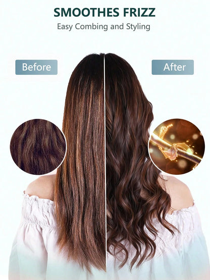 2035Brush Curling Hair Brush- Defines Curls, Waves And Ringlets, Reduces Frizz, Shapes And Sets Wet Hairstyles, Suitable For Women And Men, Valentine's Day Gift