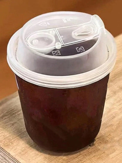 20Pack 16 Oz Iced Coffee Cups With Lids,Clear Plastic Cups With Strawless Sip Lids,Round Bottom To Go Cup For Iced Coffee Juice Smoothie Cold Beverage