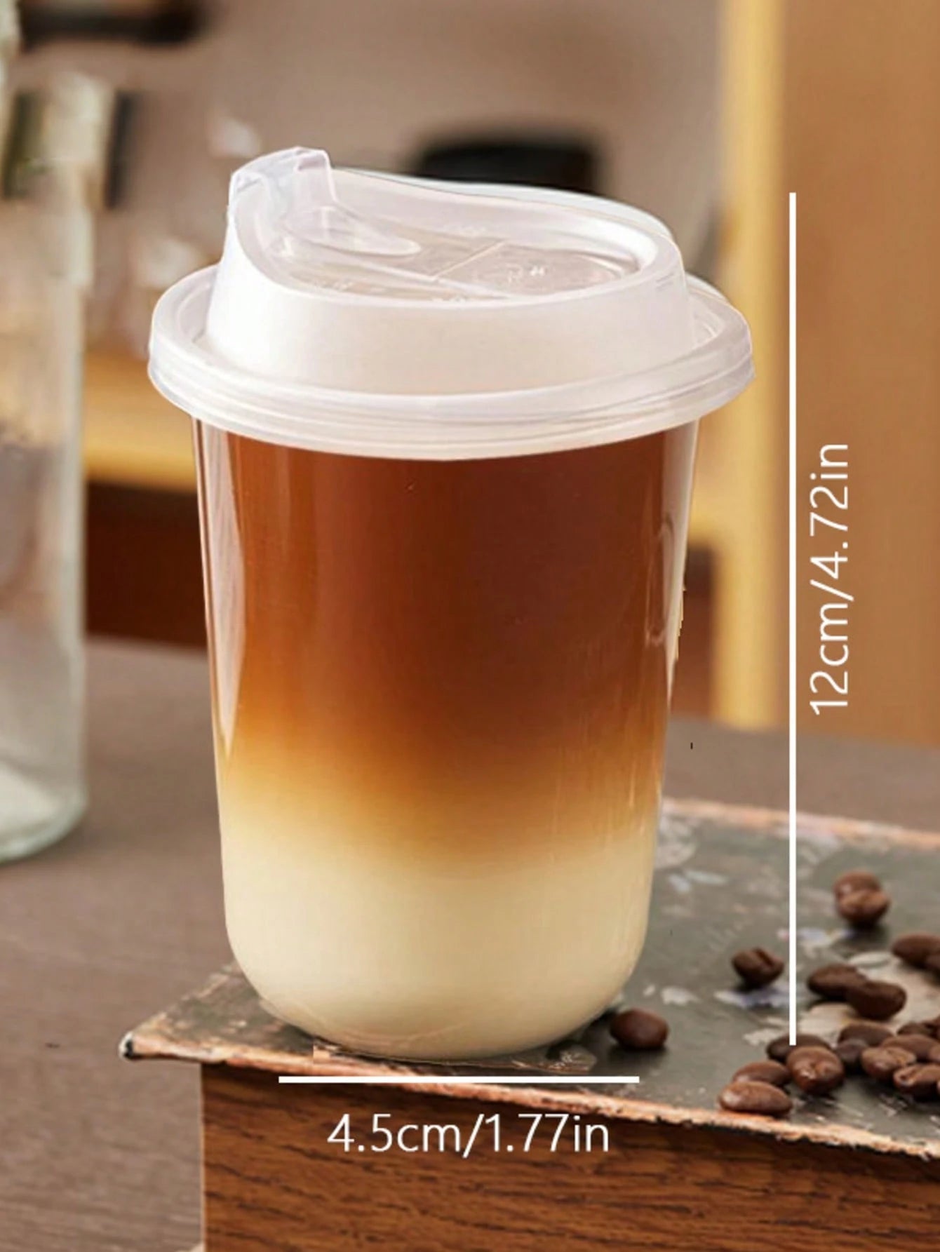 20Pack 16 Oz Iced Coffee Cups With Lids,Clear Plastic Cups With Strawless Sip Lids,Round Bottom To Go Cup For Iced Coffee Juice Smoothie Cold Beverage