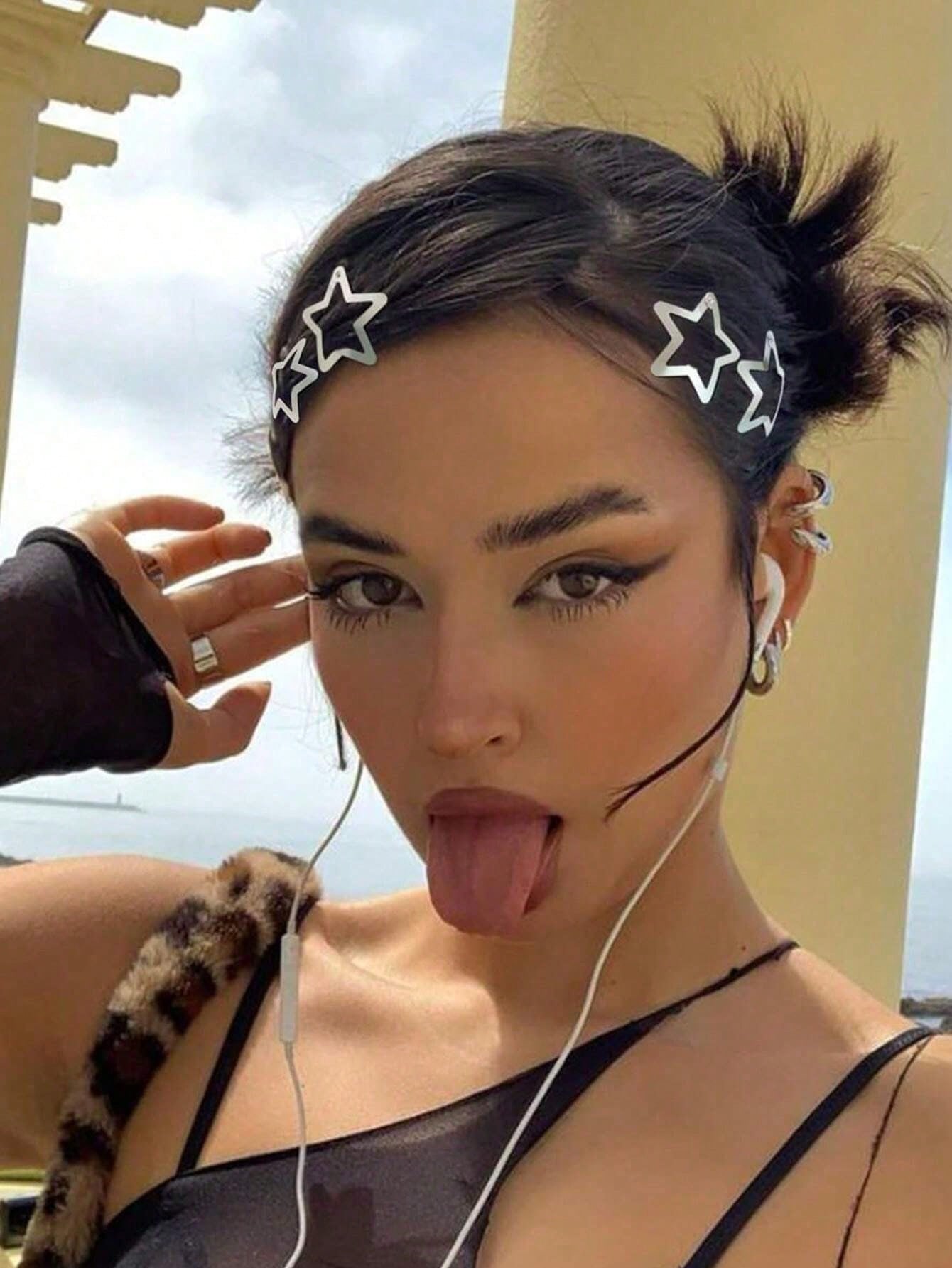 20pcs Women's Y2K Silver BB Hair Clips, Original Color Metal Spring Clips, Street Style Bangs Clips, Celebrity Inspired Daily Hair Accessories