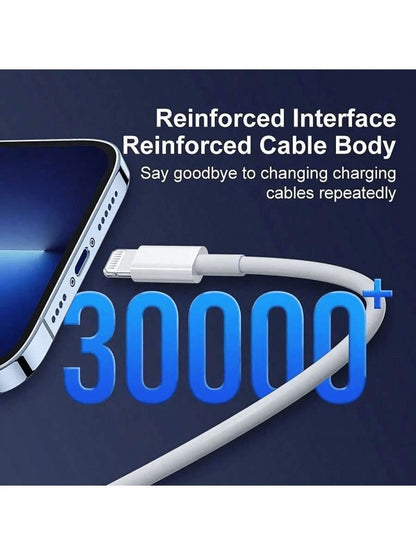 20W PD Fast Charging Cable- Lightning Port, Compatible With IPhone 16/15/14/13/12/11 Pro Max/Mini/8 Plus/X/XR/XS Full Series, Durable USB-C Port, Suitable For Gaming Devices And Headphone Accessories