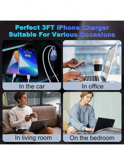20W PD Fast Charging Cable- Lightning Port, Compatible With IPhone 16/15/14/13/12/11 Pro Max/Mini/8 Plus/X/XR/XS Full Series, Durable USB-C Port, Suitable For Gaming Devices And Headphone Accessories