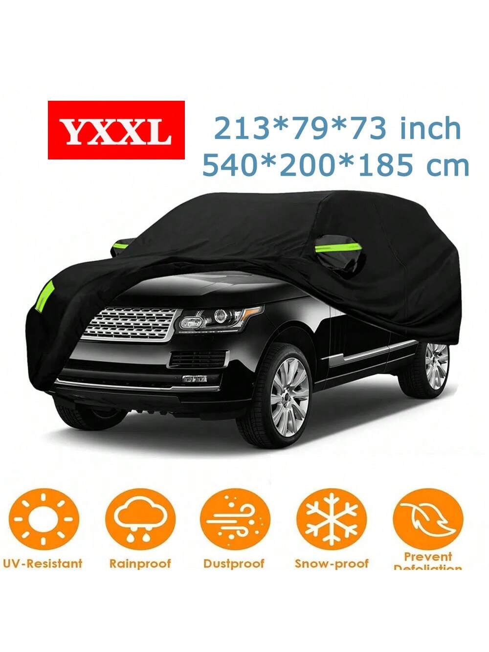 212*79*71 Inch Universal Fit All-Weather SUV Car Cover- Waterproof, Breathable, UV, Snow, Wind Protection- Durable, Full Exterior Coverage For SUV Automobiles