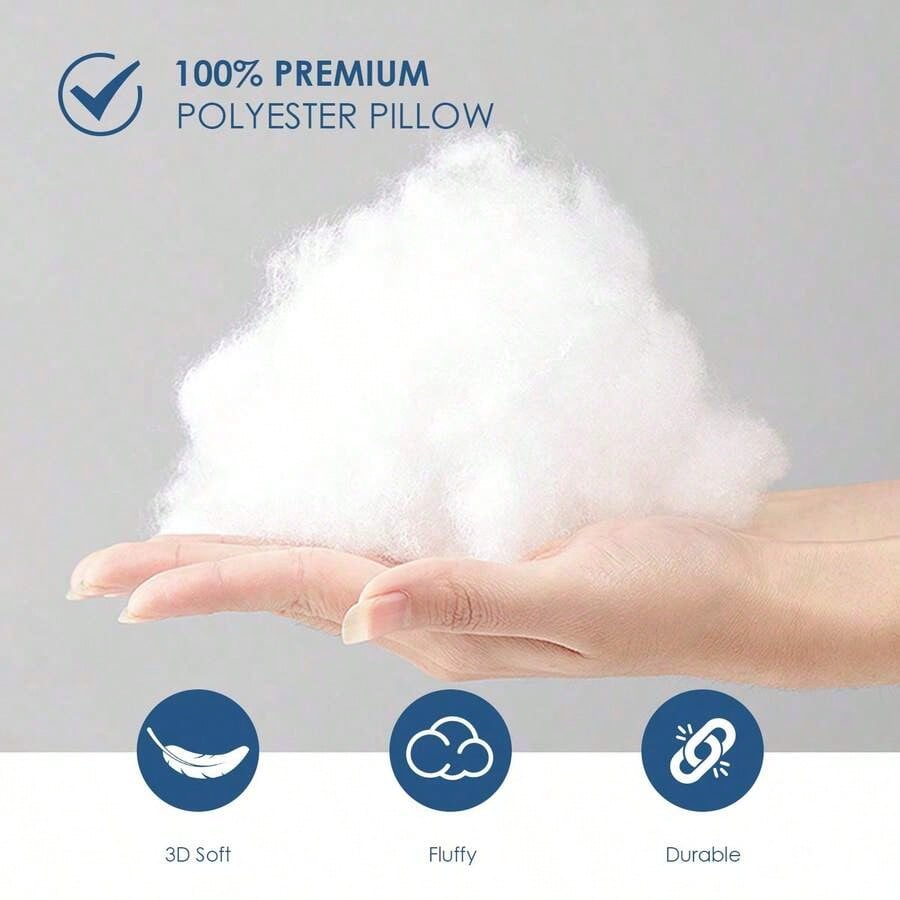 22-Inch Multi-Pack White Pillow Inserts, 100% Microfiber Filled. Compatible With Various Pillowcases, Machine Washable & Hypoallergenic, Bohemian Style. Suitable For Beds And Patios