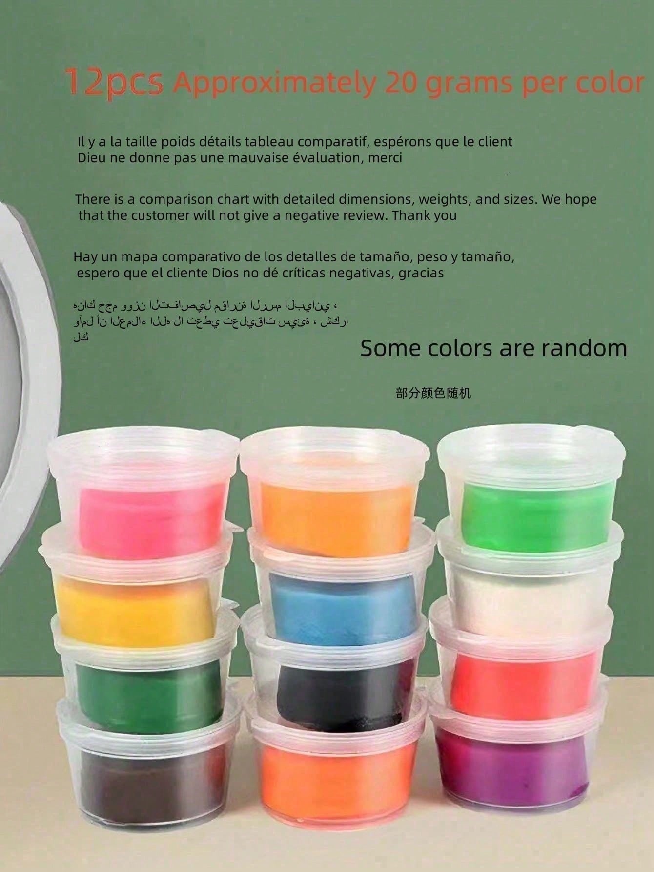 24pcs Kids Clay Play Set, Unisex, Non-Sticky, DIY Craftable, Reusable, And Healthy Material, Suitable For School And Parent-Child Activities, Develops Children's Hands-On And Thinking Skills. Ideal Gi