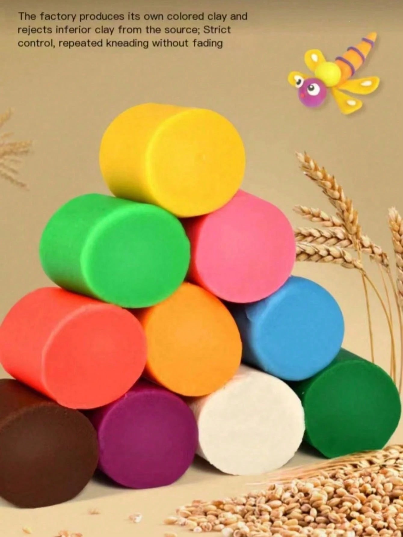 24pcs Kids Clay Play Set, Unisex, Non-Sticky, DIY Craftable, Reusable, And Healthy Material, Suitable For School And Parent-Child Activities, Develops Children's Hands-On And Thinking Skills. Ideal Gi