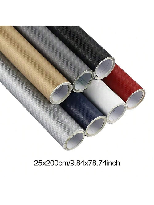 25cmx200cm 3D Carbon Fiber Vinyl Film Car Motorcycle Sticker Waterproof Decorative Adhesive Protector Film Car Accessories