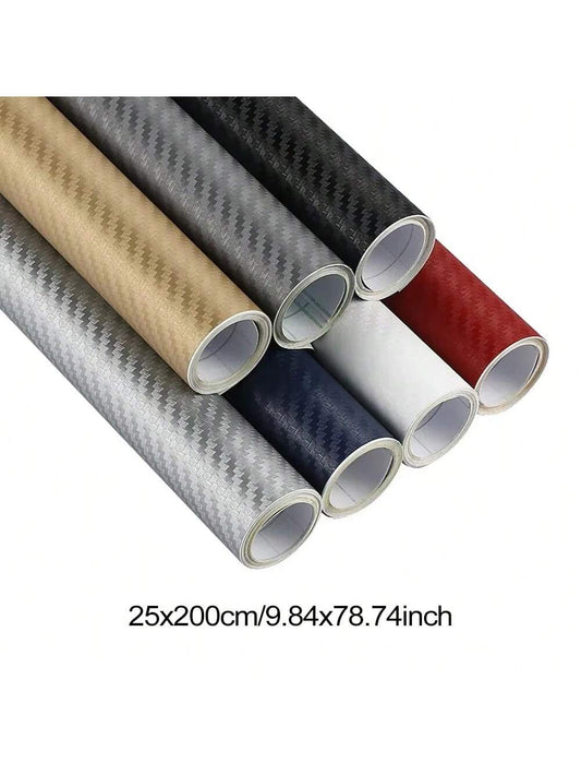 25cmx200cm 3D Carbon Fiber Vinyl Film Car Motorcycle Sticker Waterproof Decorative Adhesive Protector Film Car Accessories