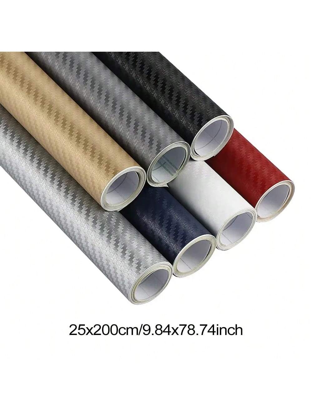 25cmx200cm 3D Carbon Fiber Vinyl Film Car Motorcycle Sticker Waterproof Decorative Adhesive Protector Film Car Accessories