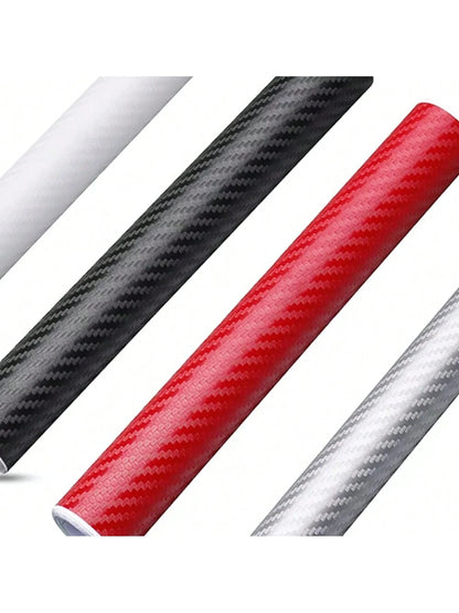 25cmx200cm 3D Carbon Fiber Vinyl Film Car Motorcycle Sticker Waterproof Decorative Adhesive Protector Film Car Accessories