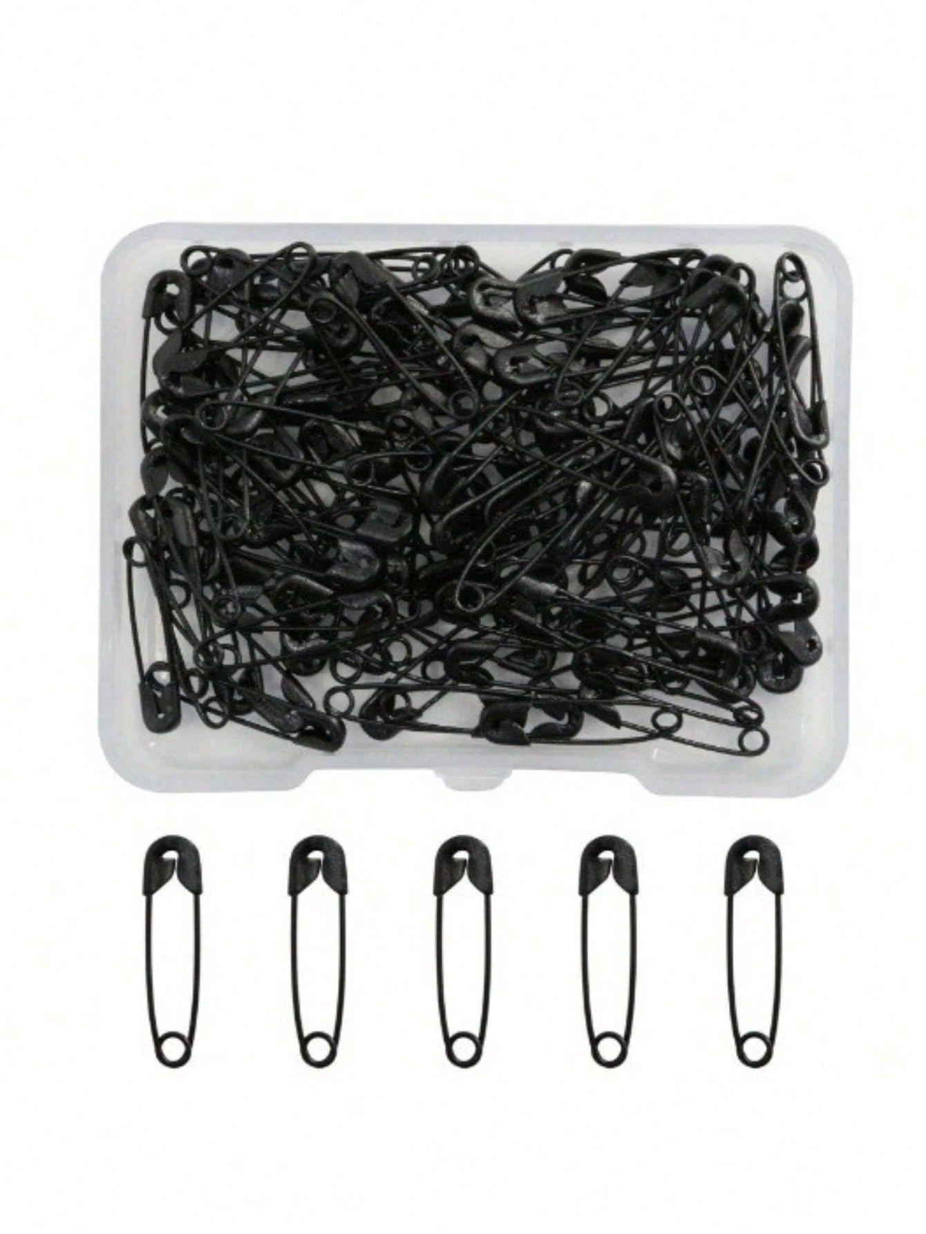 260/120pcs Boxed Mini Safety Pins, Suitable For DIY Clothing And Handicrafts- Black And White Colors- Durable And Rust-Resistant.